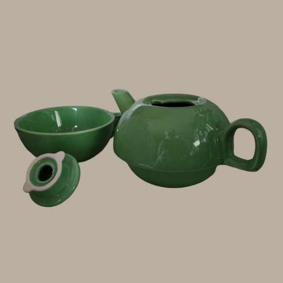 Green Ceramic Teapot - Picture 3 of 5